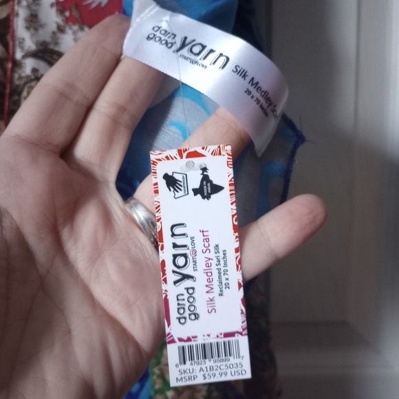 Colorful Patterned Scarf - Picture 3 of 3